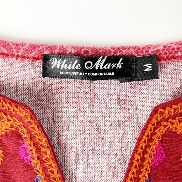 WHITE MARK Apolline Embroidered Sweater Dress M - Picture 7 of 8